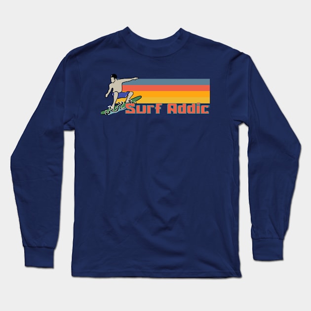 Surf addict Long Sleeve T-Shirt by RiyanRizqi